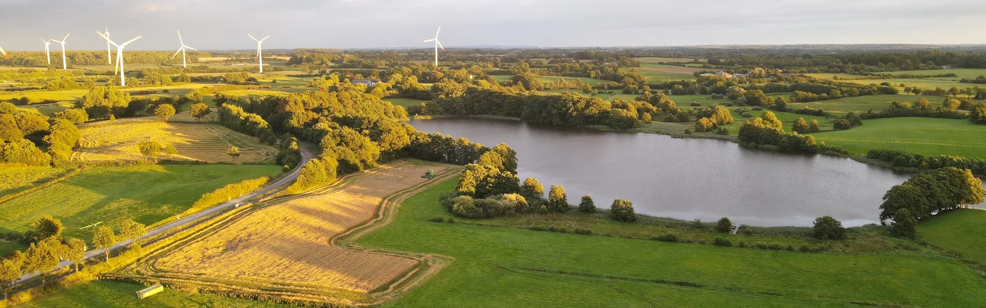 Drohnenaufnahme vom Havetofter See, von Norden aus